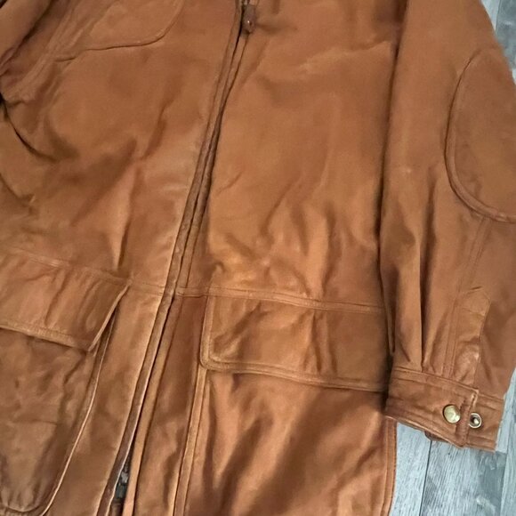Vintage Eddie Bauer Leather Hunting Jacket Coat - Picture 8 of 10
